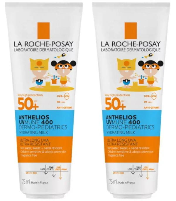 Lrposay Anthelios Dermo-pediatric Leite Hidratante Spf50+ 250Ml Duo