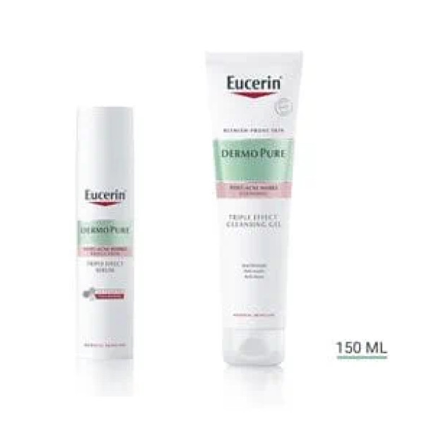 Eucerin Dermopure Serum Triplo Efeito 40ml+Gel Limpeza Concentrado 150ml -60%