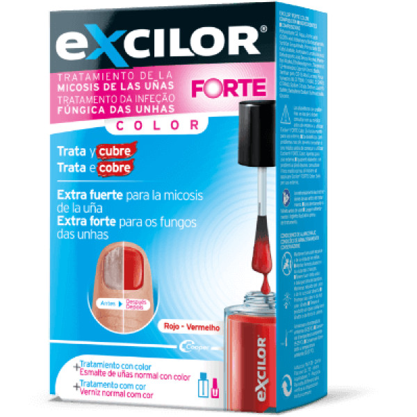 Excilor Forte Cor Verniz Fungos Vermelho 30Ml