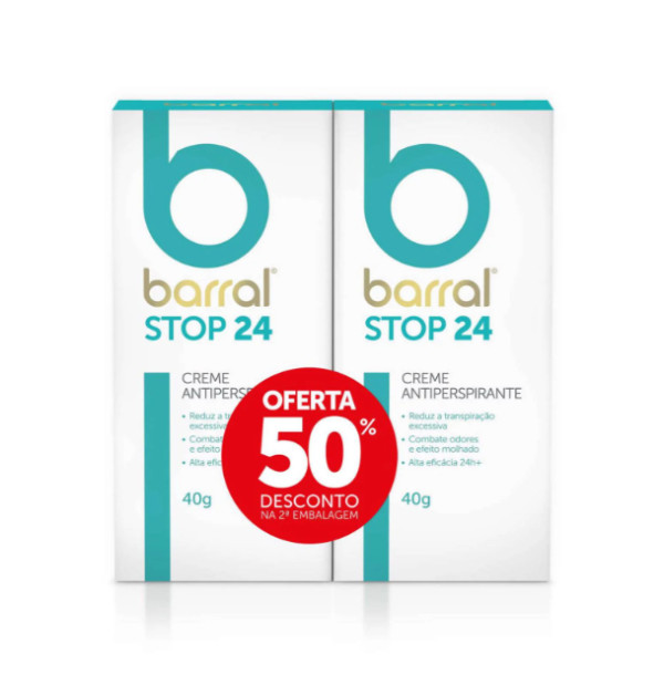 Barral Stop24 Creme 40G X2 Desconto 50% 2ªunidade