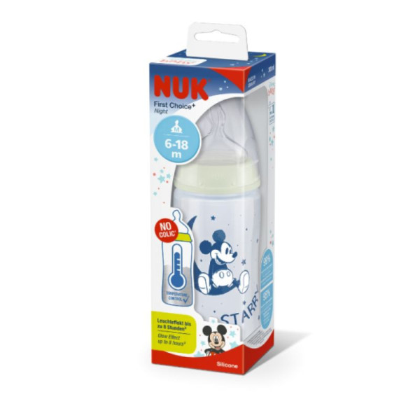 Nuk Fc+Bib Ct Sil Mickey night 300Ml 6-18M