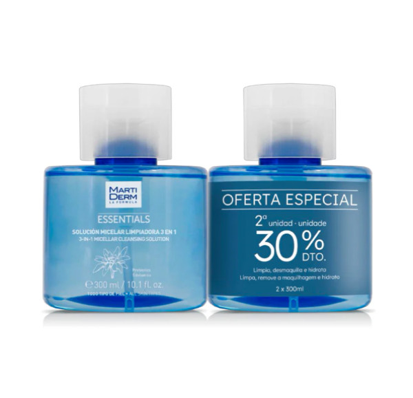 Martiderm Solução Micelar Limpeza 300Mlx2