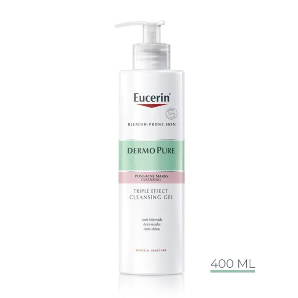 Eucerin Dermopure 3Eff Gel Limpeza concentrado 400Ml