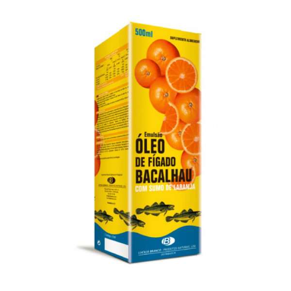 Oleo Figado Bacalhau Emulsão com Laranja 500Ml