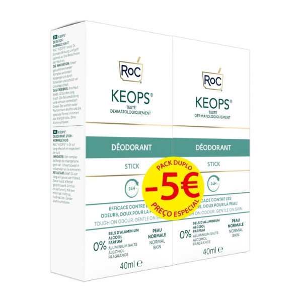 RoC Keops Duo Desodorizante Stick 2 x 40 ml