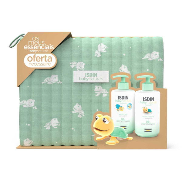 Isdin Baby Naturals Loção +Gel Champô 400Ml Oferta Necessaire