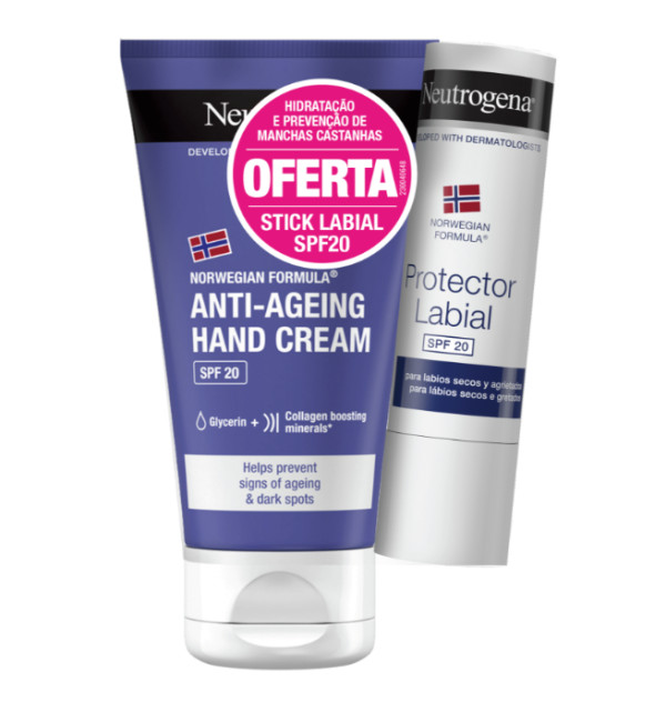 Neutrogena Mãos Antiageing Creme + Oferta Stick Labial