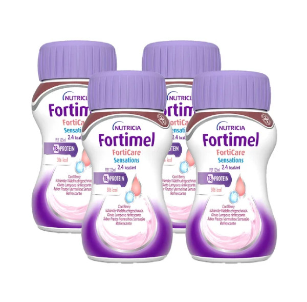 Fortimel Forticare Sensations Solução Oral Frutos Vermelhos 125Mlx4