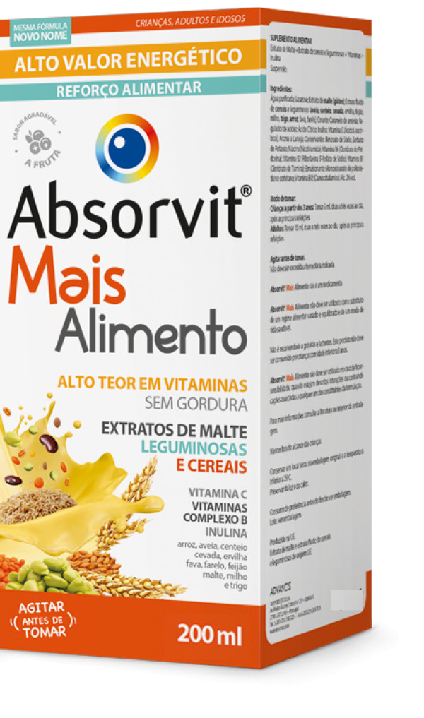 Absorvit Mais Alimento Suspensão 200Ml