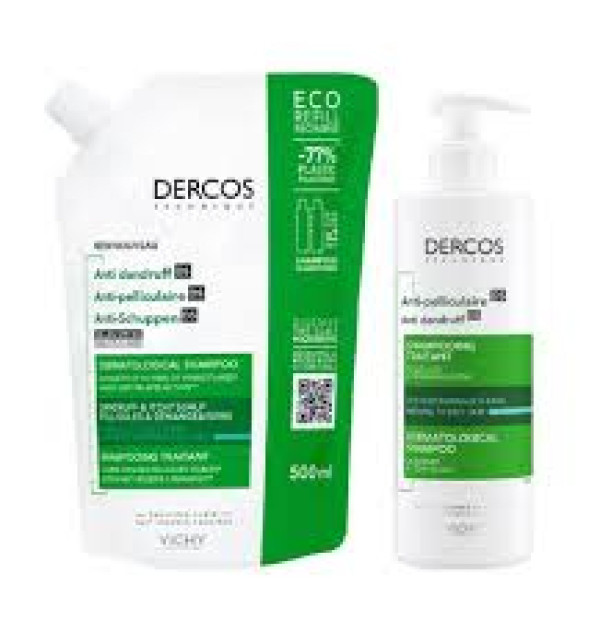 Dercos Ch Caspa Ol 390+Refill 500 -40%