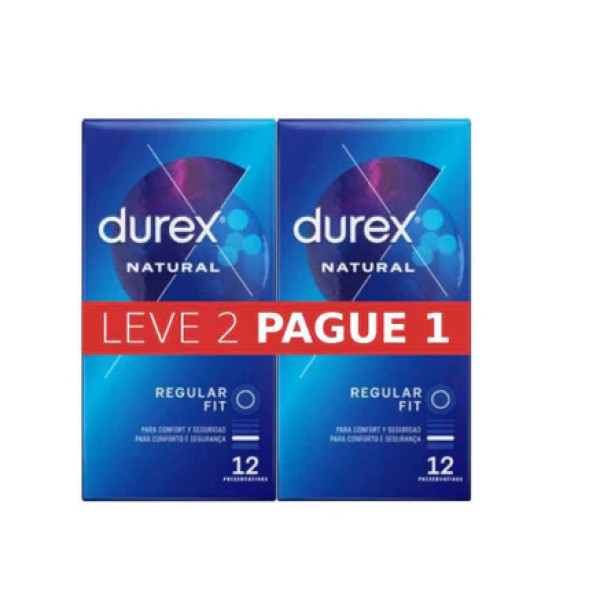 Durex Natural Preservativo 2 x 12 Unidade(s) com Oferta de 2ª Embalagem