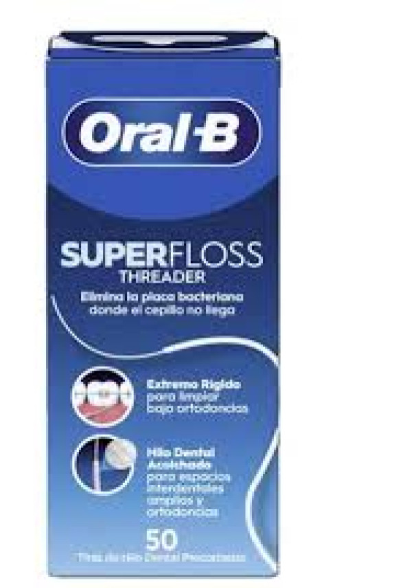 Oral B Super Floss Threader Fio Dental x50