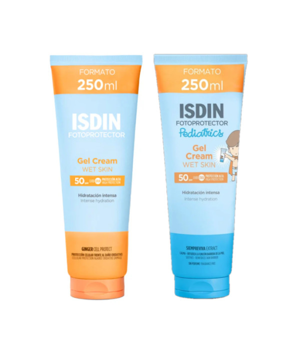 Isdin Fotoprotetor Gel creme SPF50 250ml + Pediatrics Gel creme SPF50 250ml Preço especial