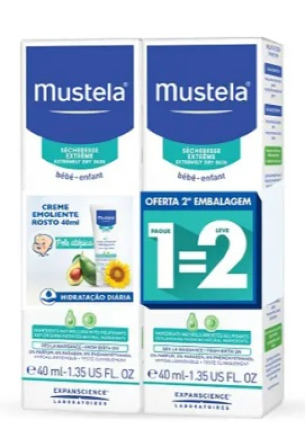 Mustela Stelatopia Creme Rosto 40 ml 2 em 1