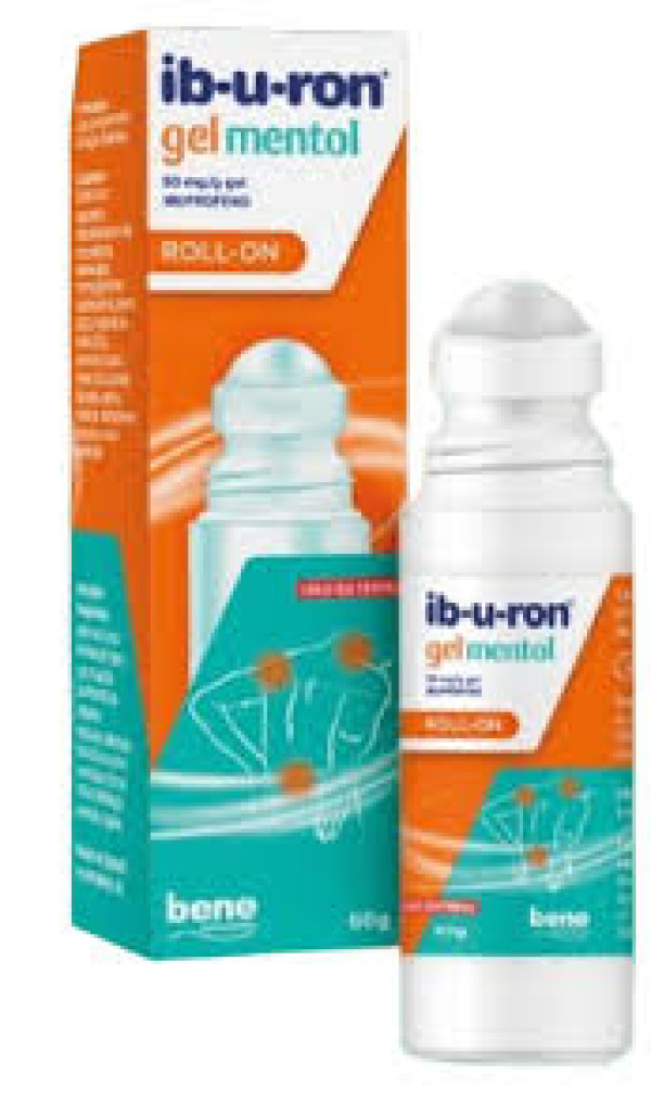 Ib-U-Ron Gel Mentol Roll-On , 50 Mg/G Recipiente Com Aplicador Roll-On 60 G Gel