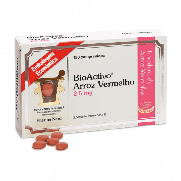 Bioactivo Arroz Vermelho 2.5 mg Comprimidos 180 Unidade(s) Embalagem económica