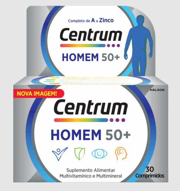 Centrum Homem 50+ Comp X 30 comps