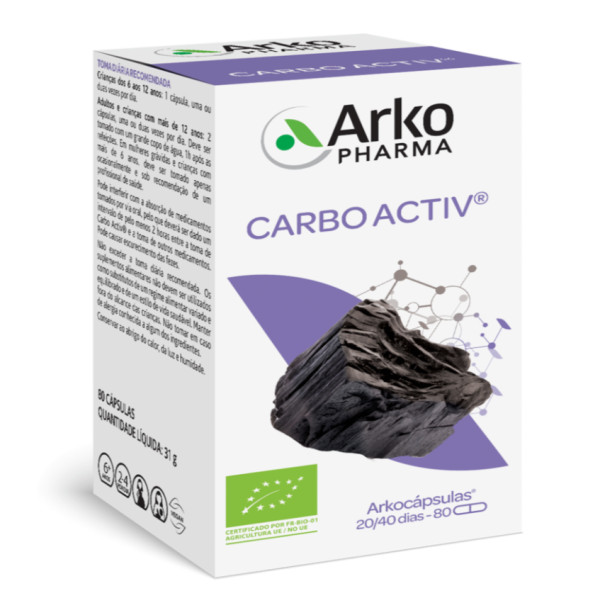 Arkocapsulas Carbo Activ Cápsulas X80
