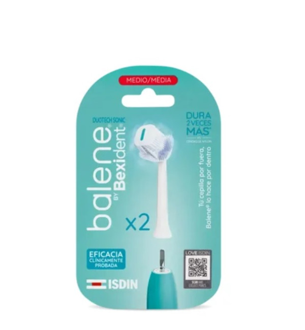 Balene by Bexident Recargas Escova de Dentes Elétrica Duotech Sonic - Média X2