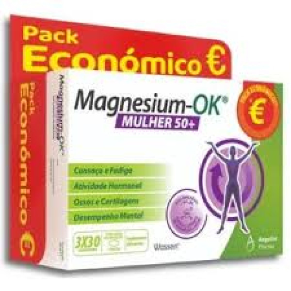 Magnesium-OK Mulher 50+ Pack 30x3 - Preço Especial