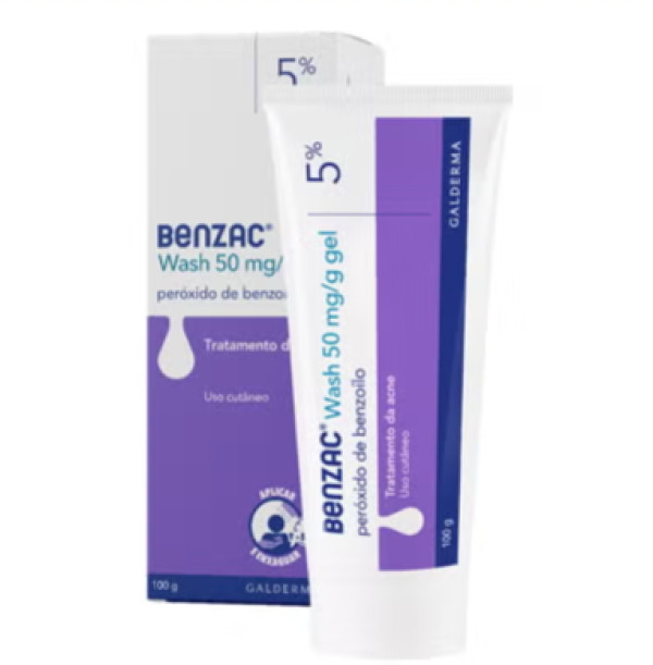 Benzac Wash 5, 50 mg/g-100 g x 1 gel bisnaga