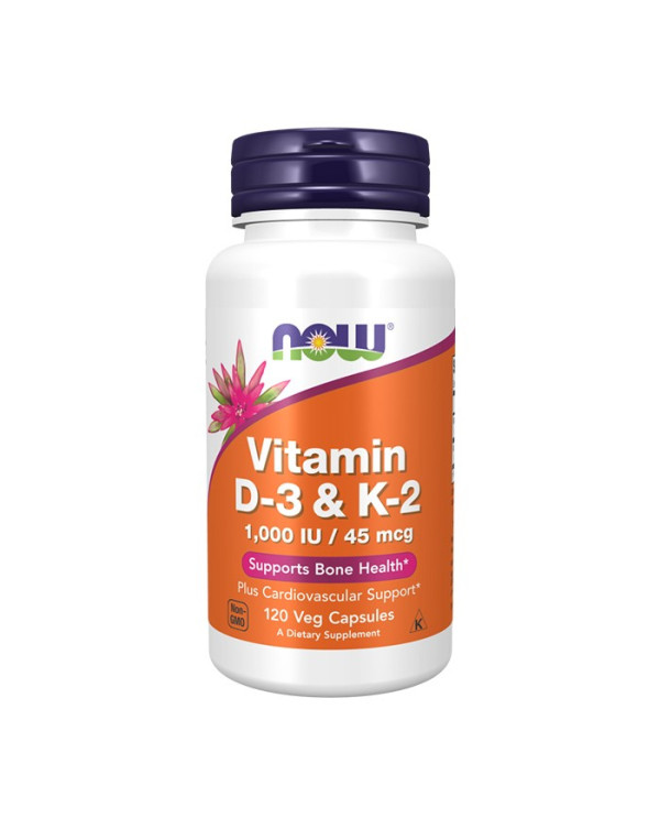 Now Vitamina D3 & K2 Cápsulas X120