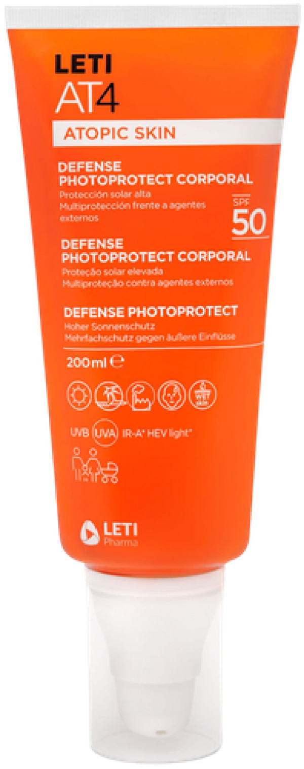 Leti AT4 Defense Photoprotect Loção Corporal SPF50 200Ml