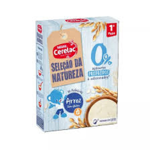 Cerelac Papa Arroz s/ Glúten 0% Açúcares 180g