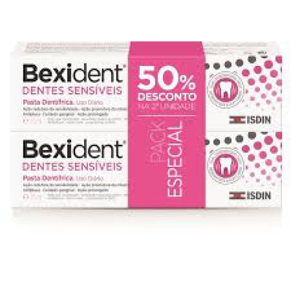 Bexident Dentes Sensiveis Promo Duo Pasta Dentes 2 x 75 ml com Desconto de 50% na 2ª Embalagem
