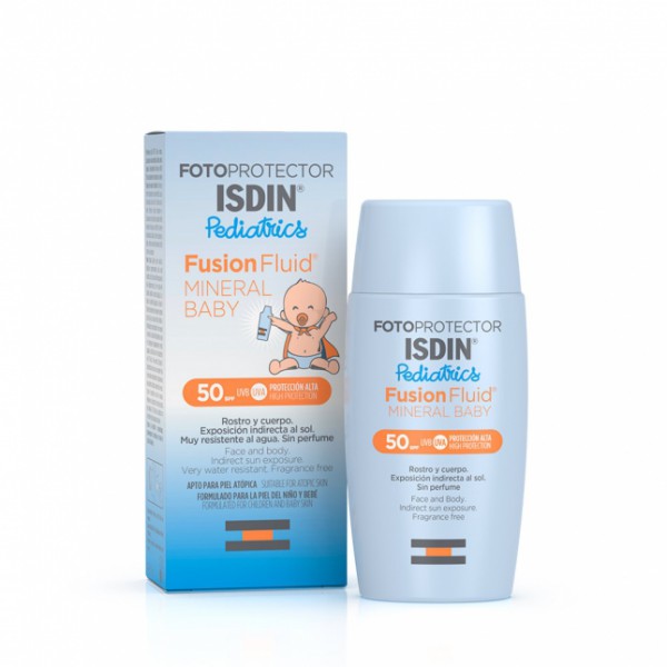 Fotoprotetor Isdin Pediatric Fusion Fluid Mineral Baby Spf50 50Ml