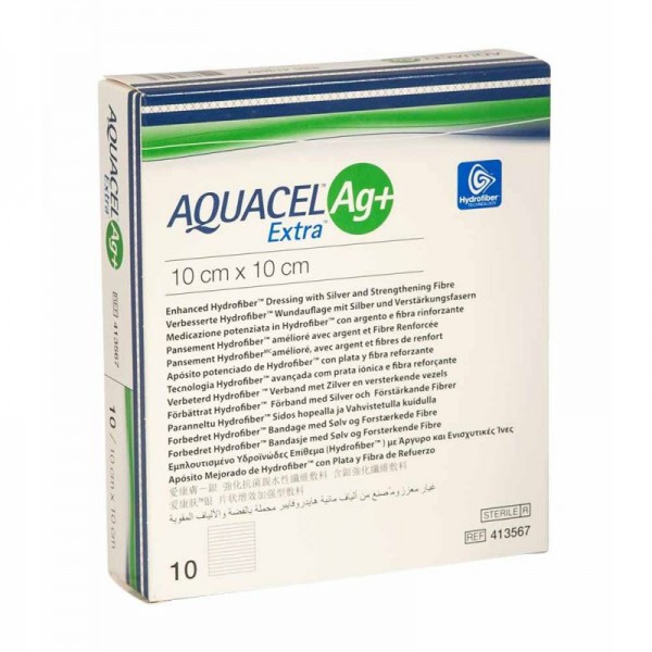 Aquacel Ag+ Extra Penso Esteril 5x5 Cm X 10