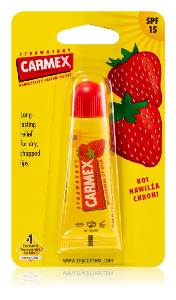 Carmex Tubo Hidratação Labial Morango Spf15 10G