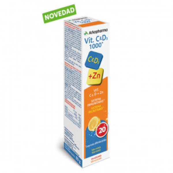 Arkopharma Vit C +D+Zinco Comprimidos Efervescentes X20