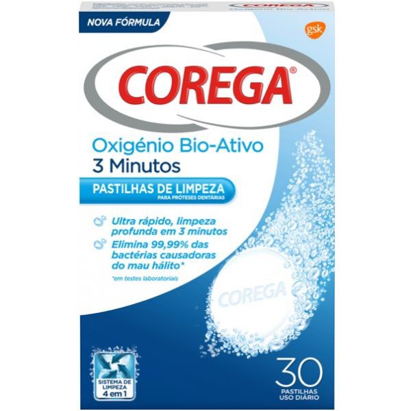 Corega Bio Activo Pst Protese X 30