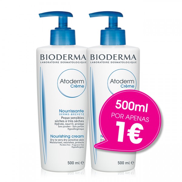 Bioderma Atoderm Duo Creme 2 x 500 ml com Desconto