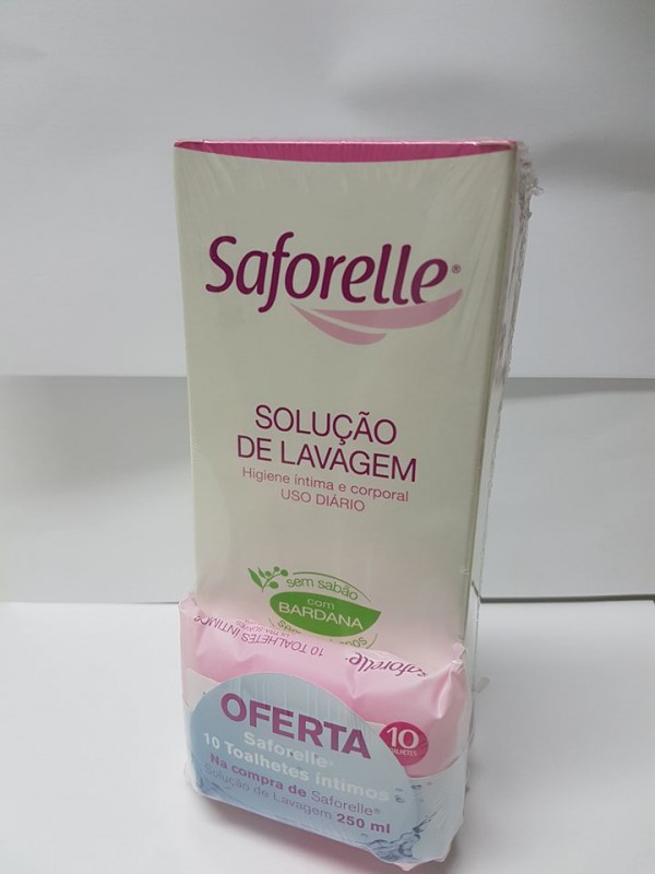 Saforelle Solução Lavagem Íntima 250 ml com Oferta de Toalhetes Íntimos 10 Unidade(s)