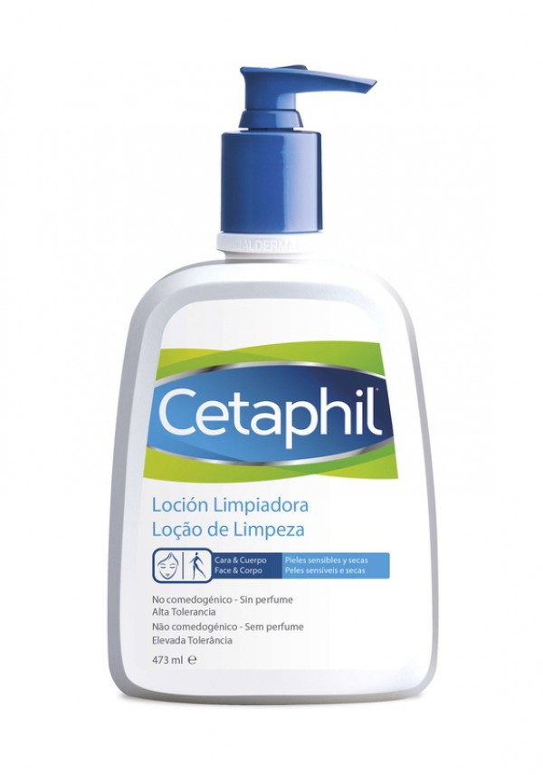 Cetaphil Loção de limpeza 473 ml com Oferta de Disco desmaquilhante reutilizável