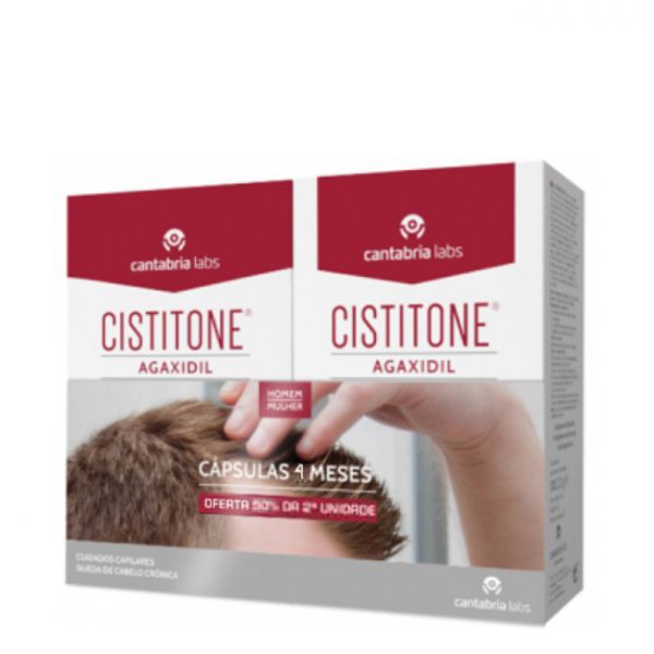 Cistitone Agaxidil Duo Cápsulas 4 Meses 2 x 60 Unidade(s) com desconto na 2ª Embalagem
