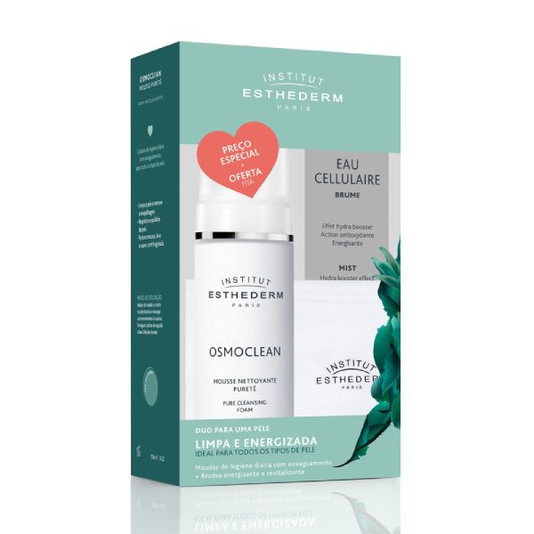 Institut Esthederm Osmoclean Espuma 150 ml + Eau Cellulaire Água spray 100 ml com Preço especial + Oferta de Fita