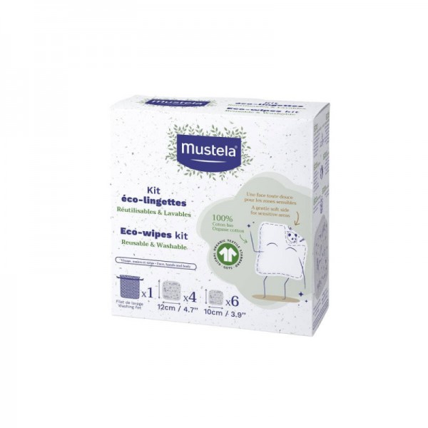 Mustela Bebe Toalhetes Eco Reutilizaveis KitX10