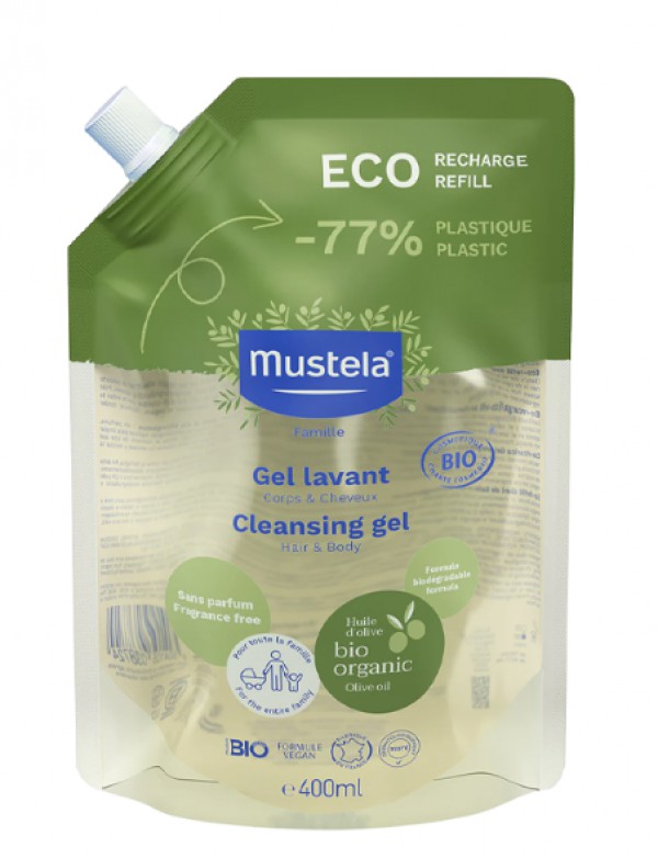 Mustela Bio Gel Banho Eco Refill 400Ml