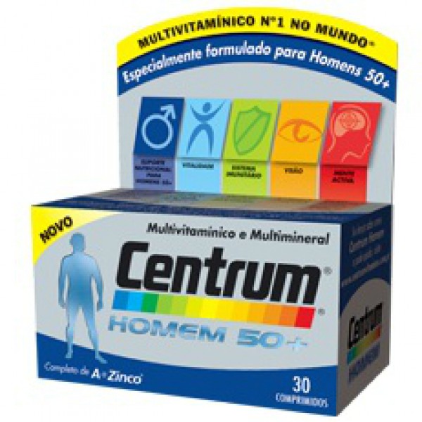 Centrum Homem 50+ Comp X 30 comps