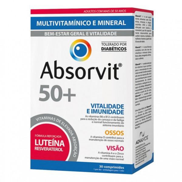 Absorvit 50+ Comp X 30 comps