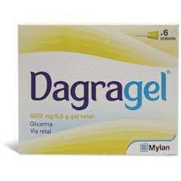 Dagragel (6,5 g), 0,078/5,532 g x 6 gel rect bisnaga