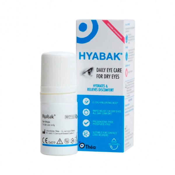 Hyabak Solucao Hidratacao/Lubrificacao Olhos/Lentes 15Ml