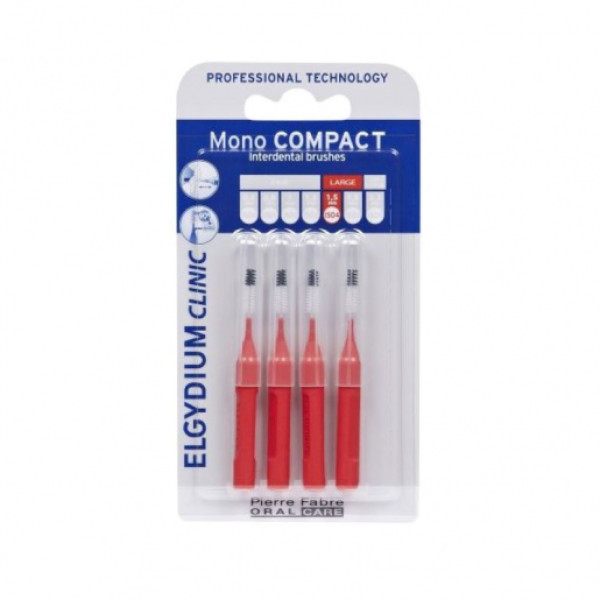 Elgydium Clinic Escovilhão Mono Compact Vermelho 1,5mm 4U