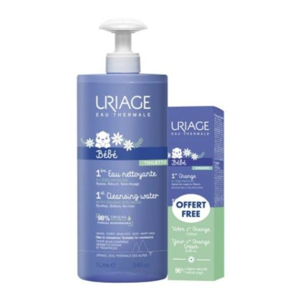 Uriage Bebe 1ªÁgua de Limpeza 1L + Oferta 1º Muda da Fralda 100Ml