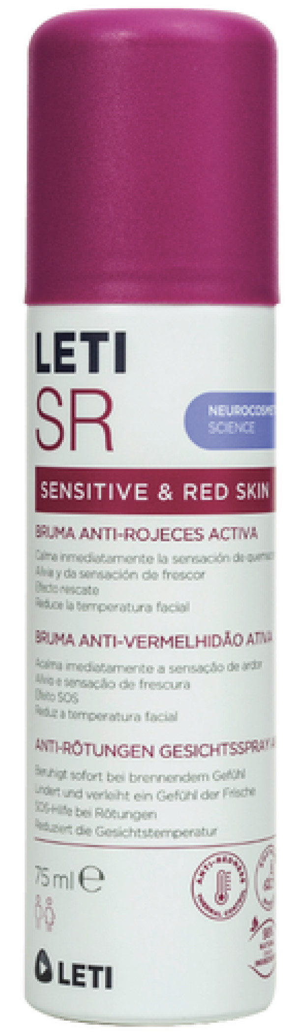 Leti SR Solução Bruma Anti-Vermelhidão Ativa - 75ml