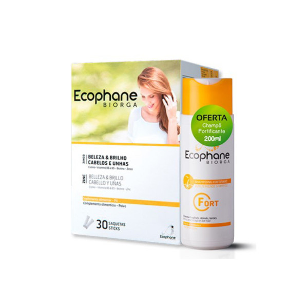 Biorga Dermatologie Ecophane Pó 30 Saqueta com Oferta de Champô fortificante 200 ml